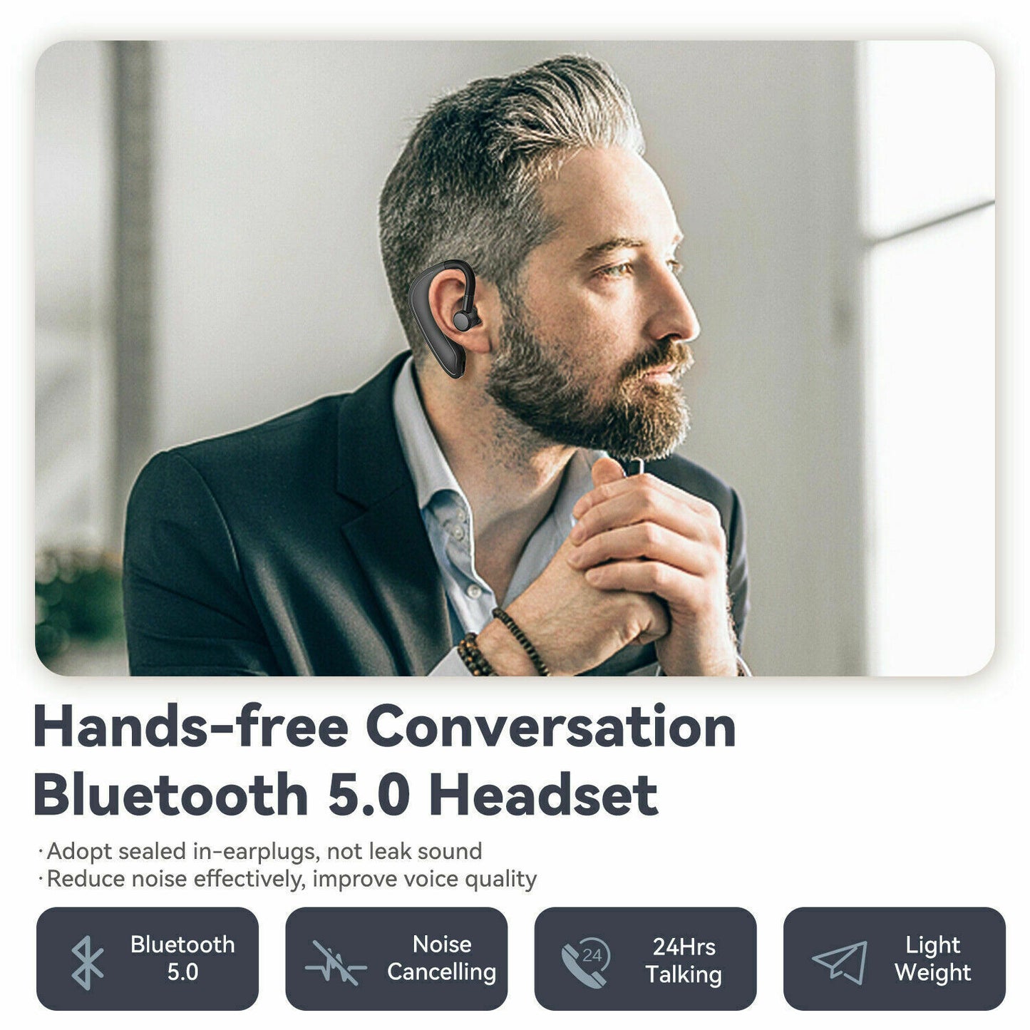 Anti-Noise Earphones Bluetooth 5.0
