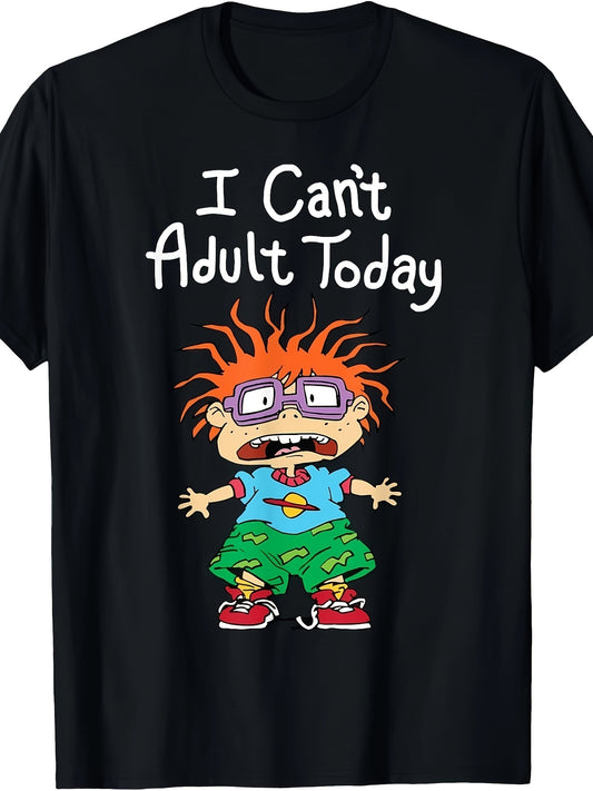 Chuckie Black T-Shirt "I Can't Grow Up Today"