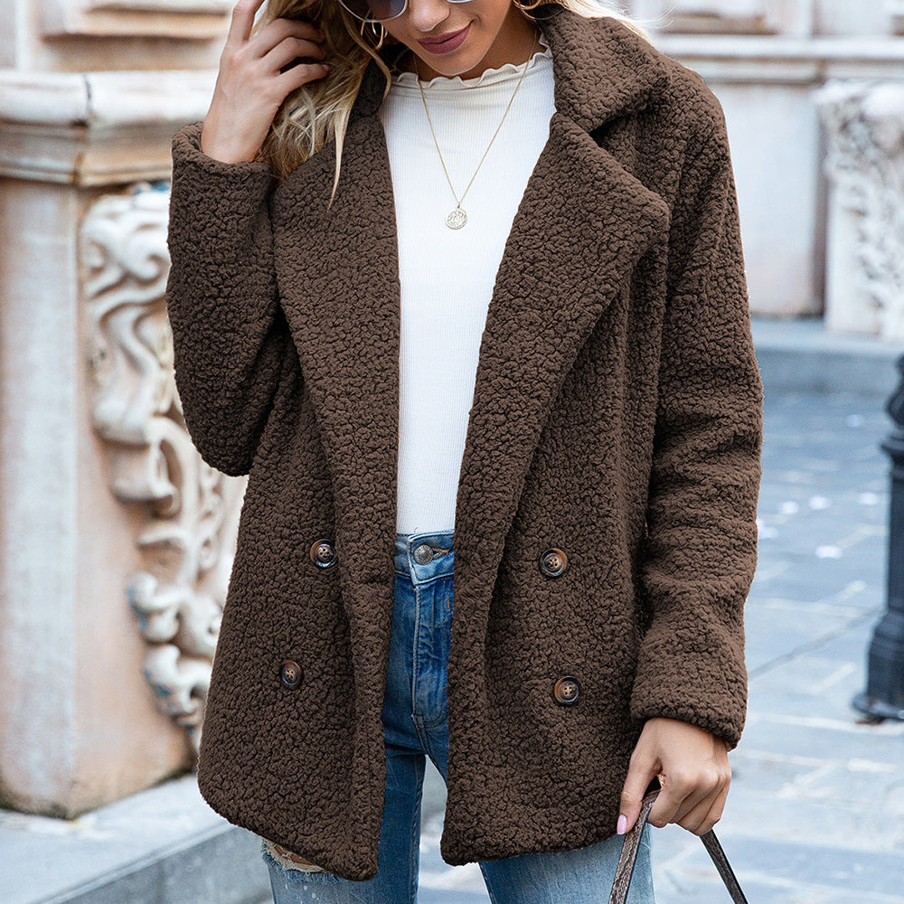 Fluffy Cardigan Woman Outwear Jacket for Winter